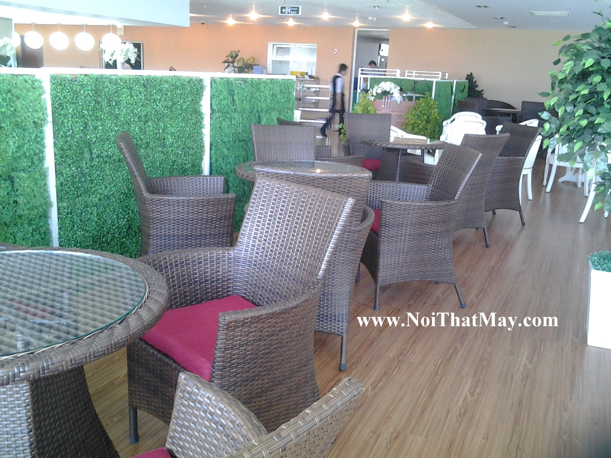bàn ghế cà phê giả mây