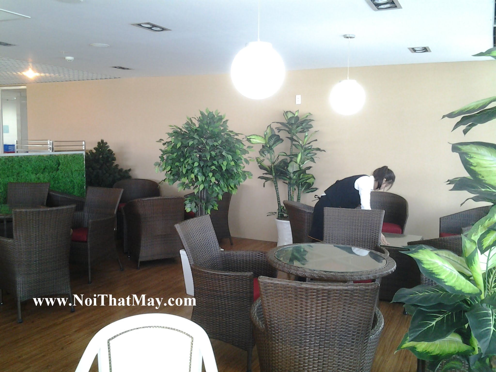 bàn ghế giả mây giá rẻ