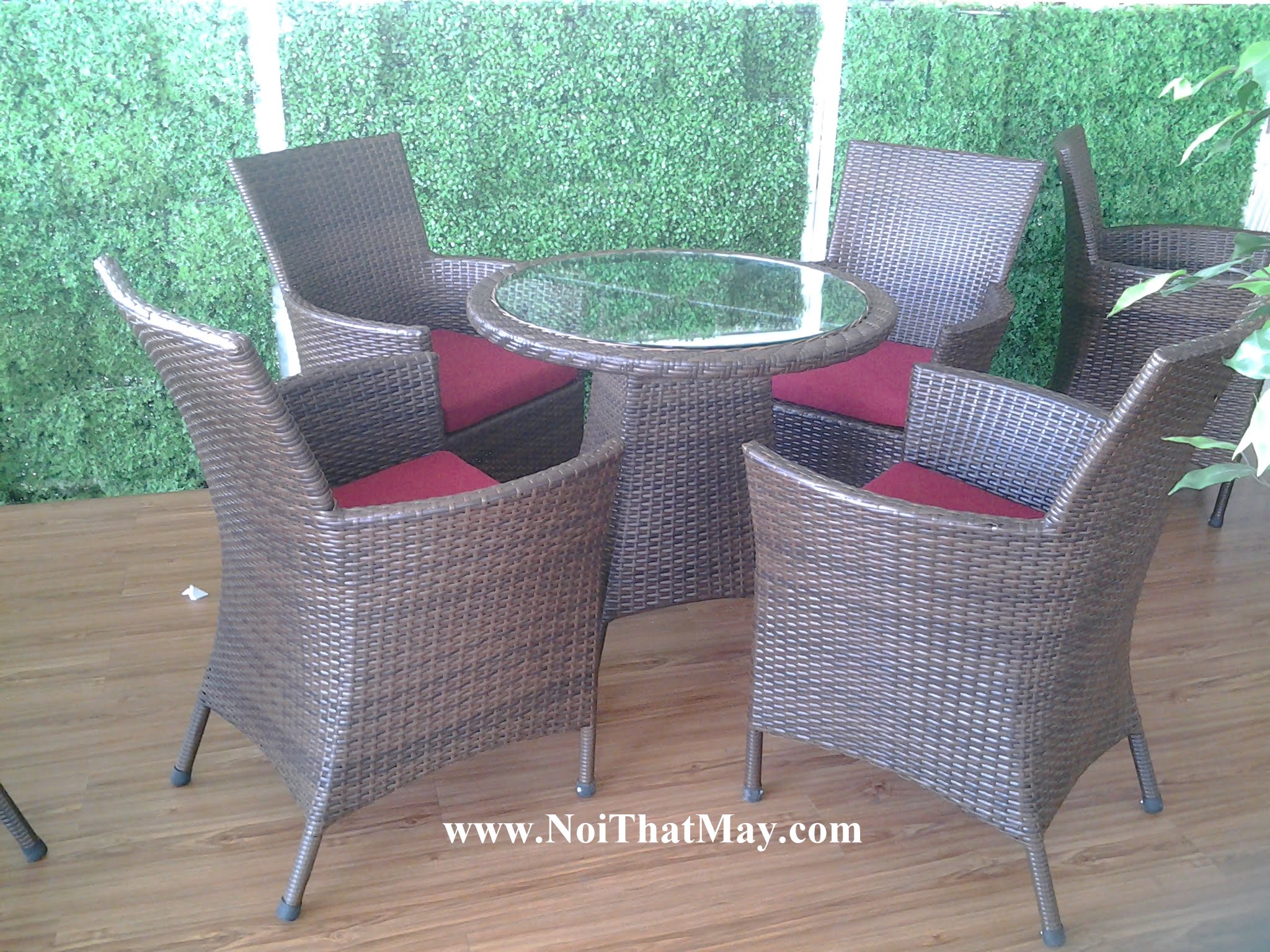 bàn ghế sofa nhựa giả mây