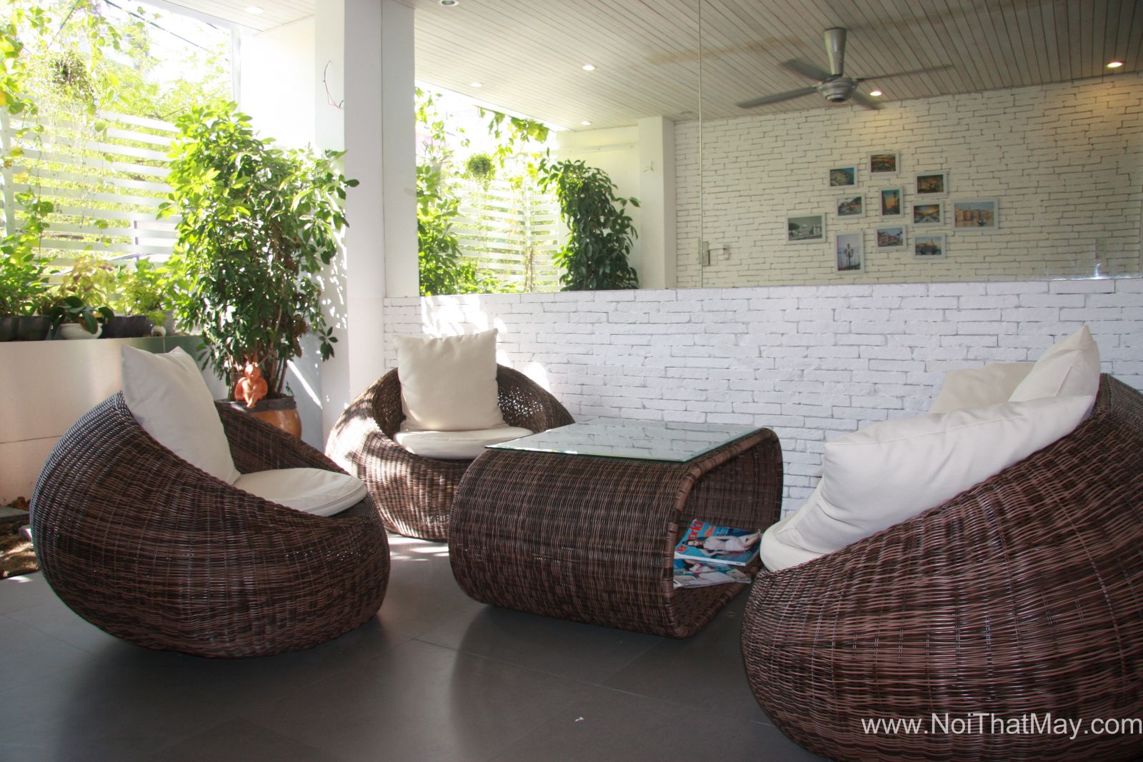 ghế giả mây màu nâu cafe phù hợp sân vườn ban công ghế giả mây màu nâu cafe phù hợp sân vườn ban công