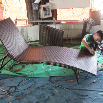 Hướng dẫn cách đan giường tắm nắng nhựa giả mây ngoài trời MT4A24 | Minh Thy Furniture
