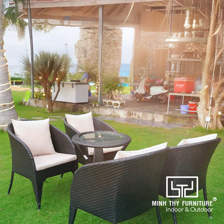 Bàn Ghế Nhựa Giả Mây MT282 Bàn Ghế Nhựa Giả Mây MT282