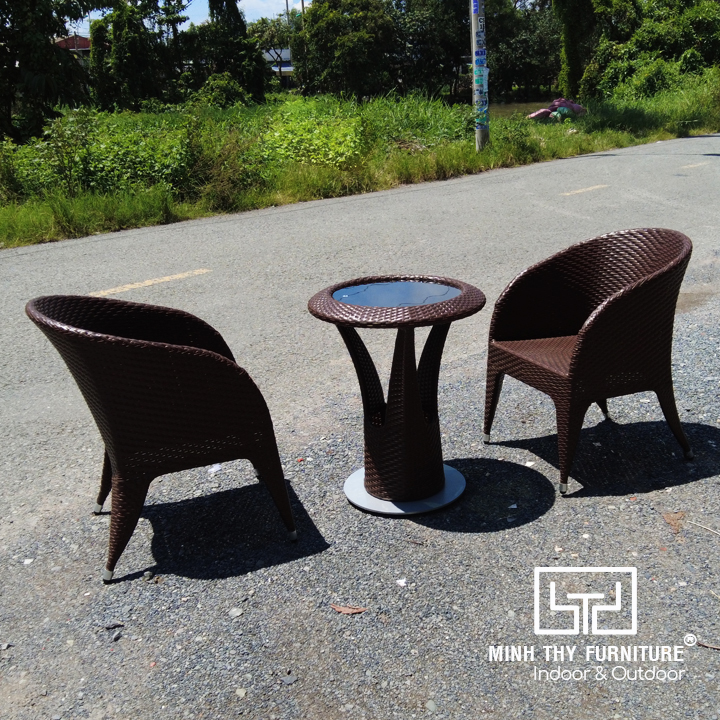 Bàn Ghế Nhựa Giả Mây MT282 Bàn Ghế Nhựa Giả Mây MT282