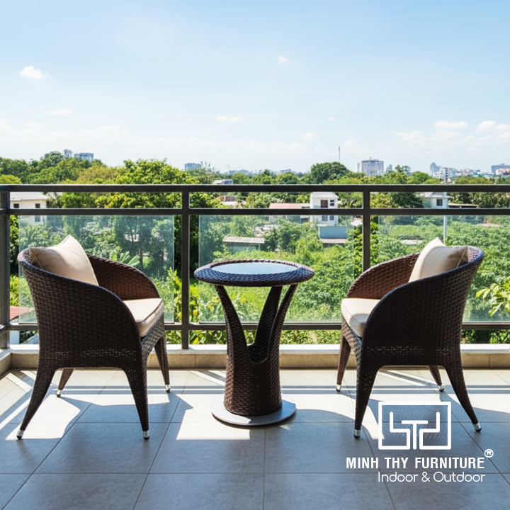 Bàn Ghế Nhựa Giả Mây MT282 Bàn Ghế Nhựa Giả Mây MT282