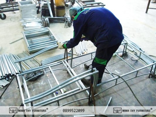 Giường tắm nắng mây nhựa ngoài trời